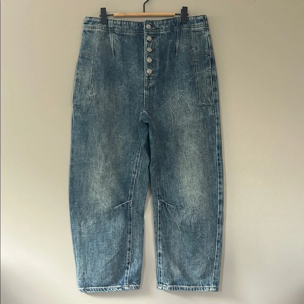 Free People We the Free Osaka High Rise Wide Leg Barrel Jeans Size‎ 29